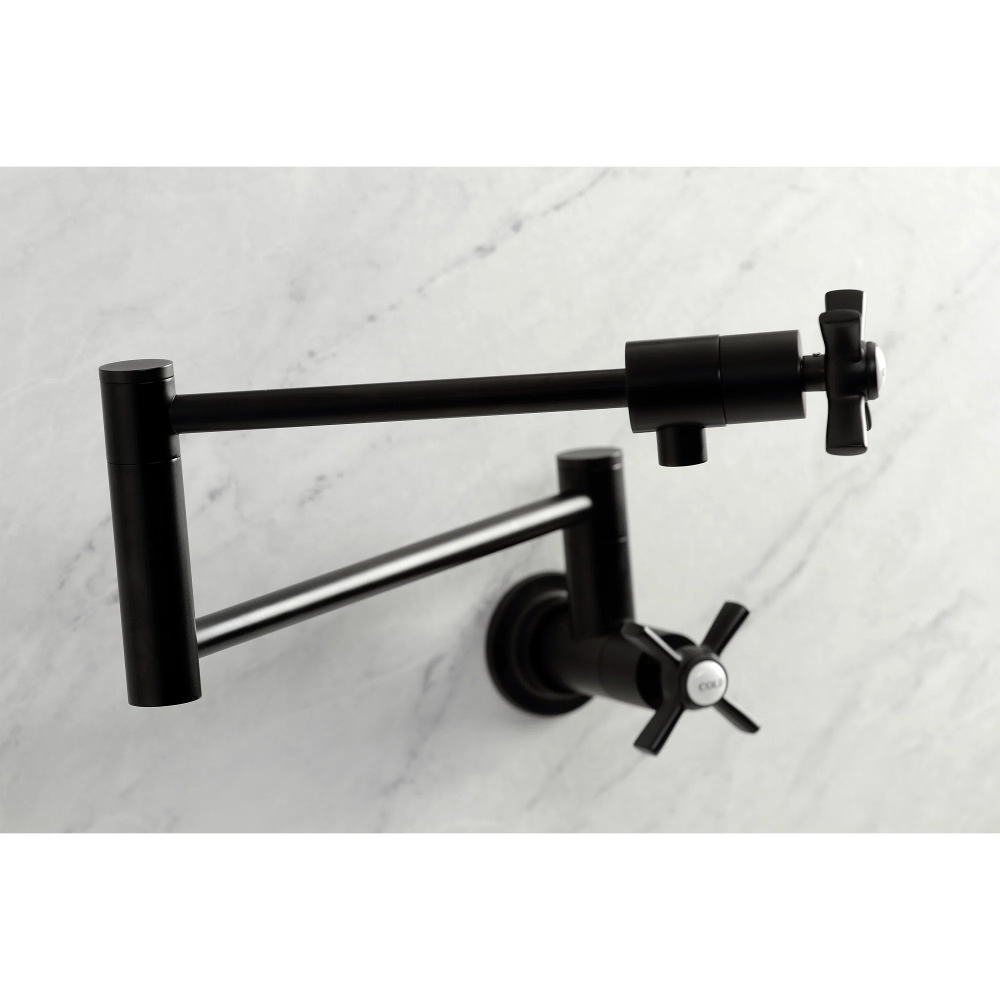 Kingston Brass Millennium Two-Handle 1-Hole Wall Mount Pot Filler Faucet KS4100ZX | Wayfair North America
