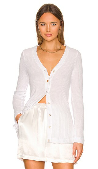 Terry Knit Cardigan in White | Revolve Clothing (Global)