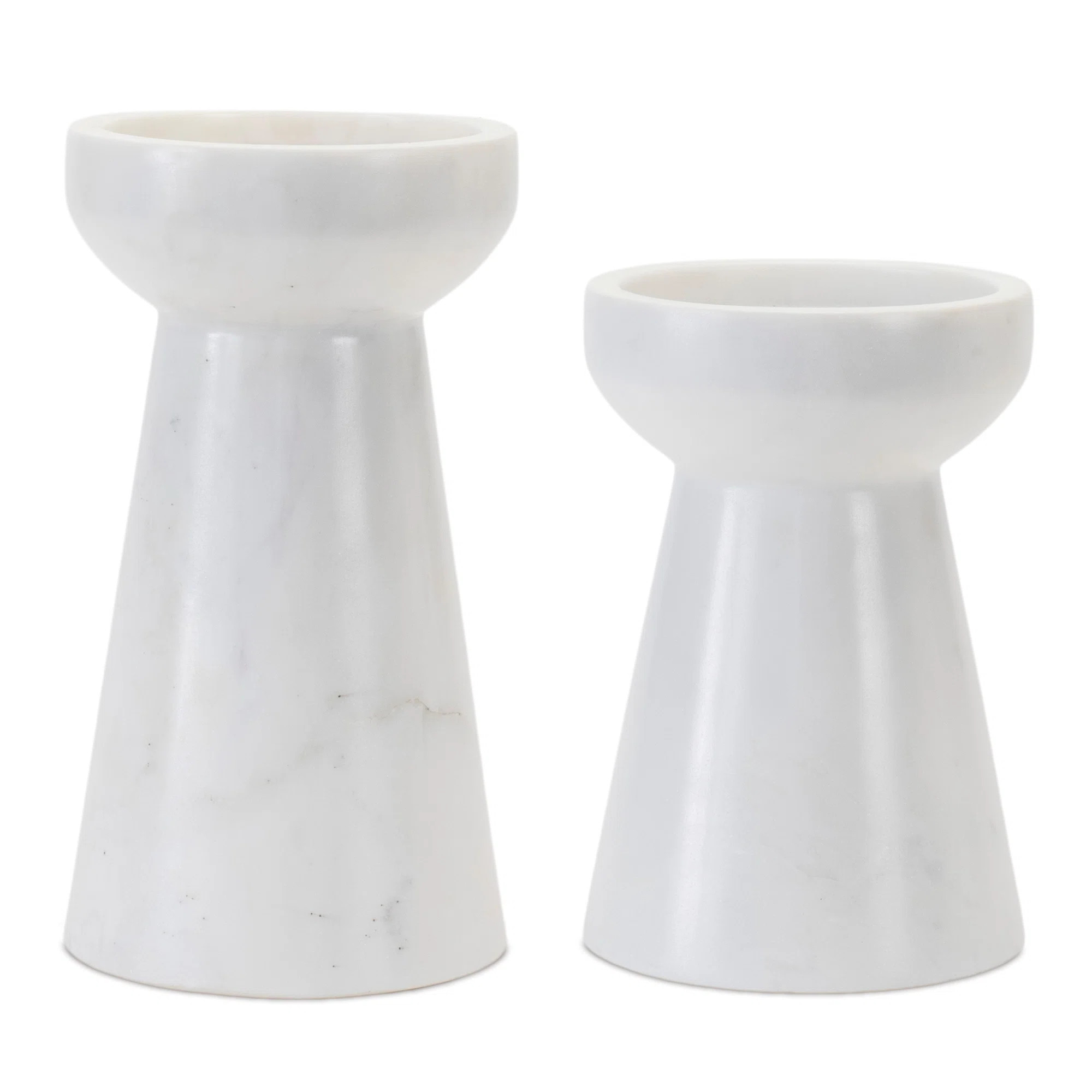 Modern Marble Candle Holder (Set of 2) | Wayfair North America