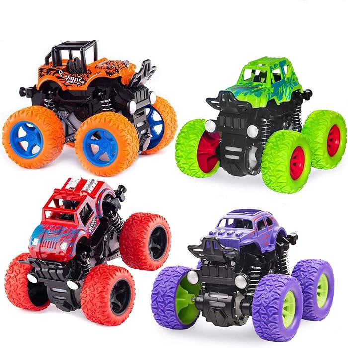 Monster Truck Toys - Friction Powered Toy Cars Push and Go Vehicles for Toddlers Kids Best Christ... | Amazon (US)