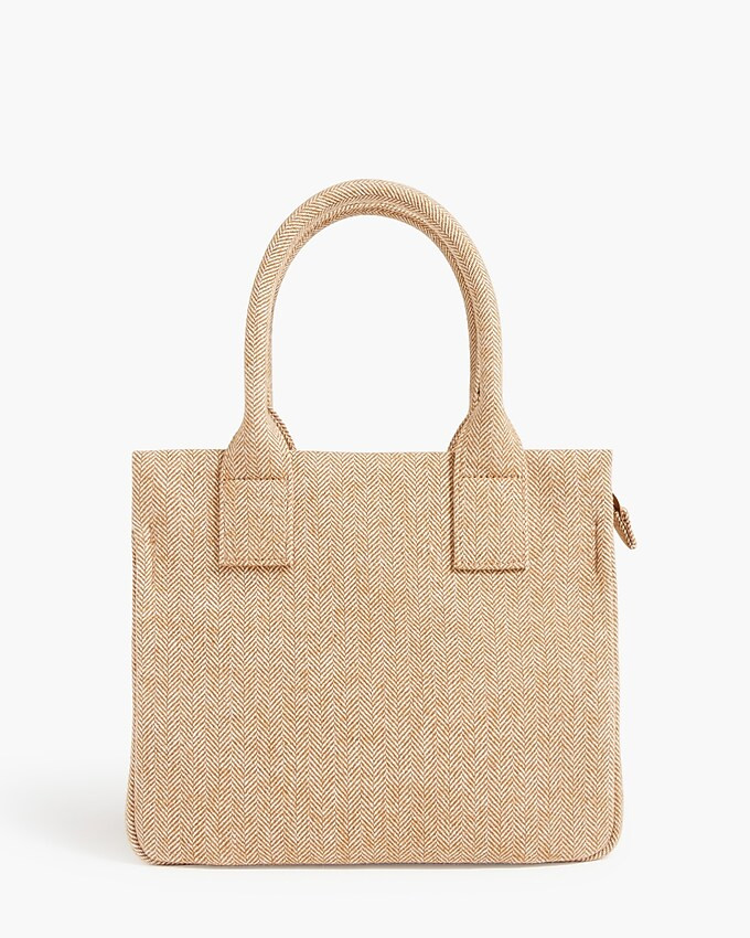 Small houndstooth structured tote bag | J.Crew Factory