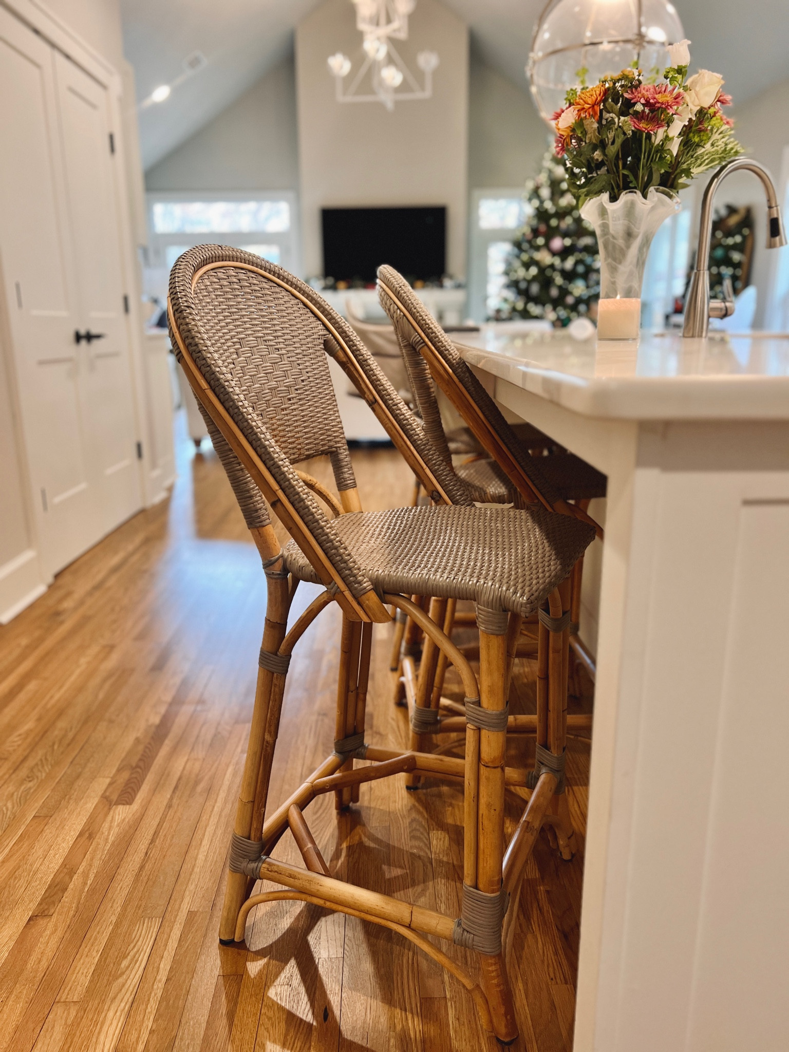 My Serena and Lily bar stools are on sale for 25% off with code GRATITUDE😍The best kitchen staple! #home #forthehome #kitchen #barstools 

#LTKhome #LTKCyberweek #LTKsalealert