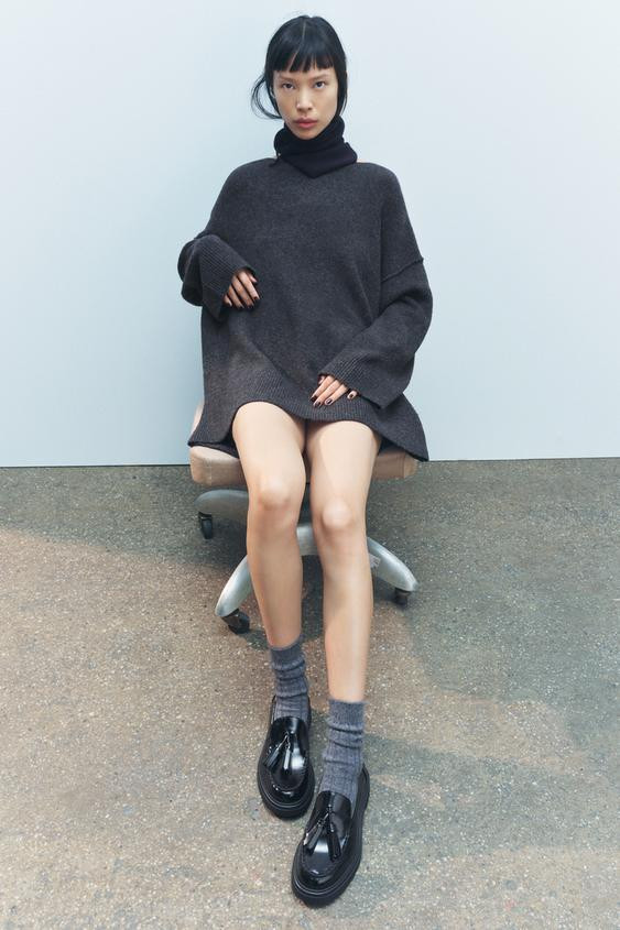 PATENT FINISH TASSELED LOAFERS | Zara US