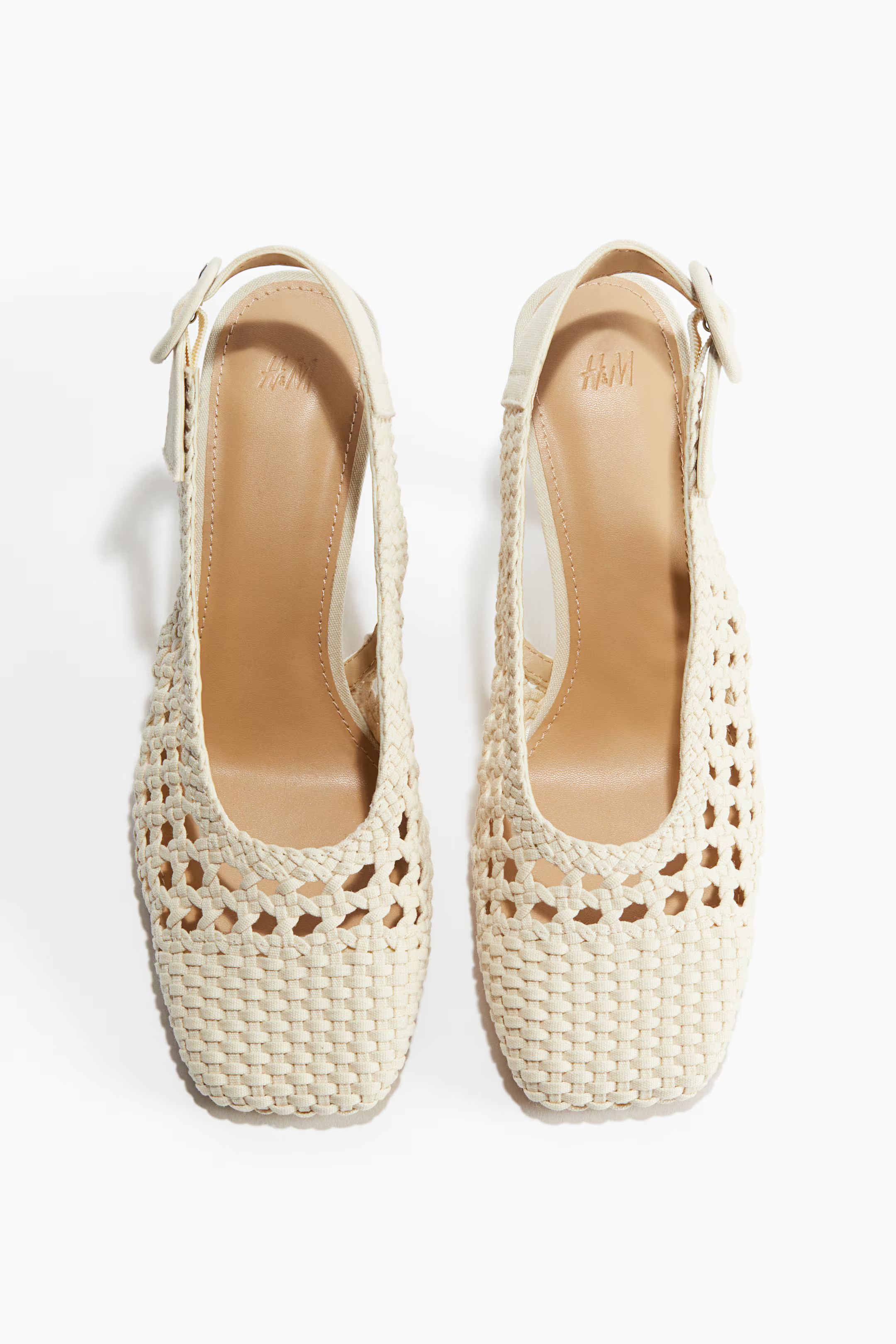 Braided canvas slingbacks | H&M (UK, MY, IN, SG, PH, TW, HK)