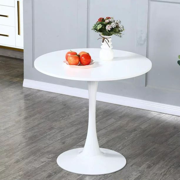 Round Dining Table for 4,Modern Tulip Dining Room Table with Round MDF Table Top Leisure Coffee T... | Walmart (US)