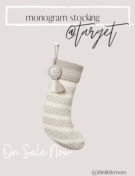 Knit Fair Isle Monogram Christmas Stocking Gray/White - Wondershop™! On sale now for only 10.50! Get them while they are in stock!

#LTKHoliday #LTKsalealert #LTKSeasonal