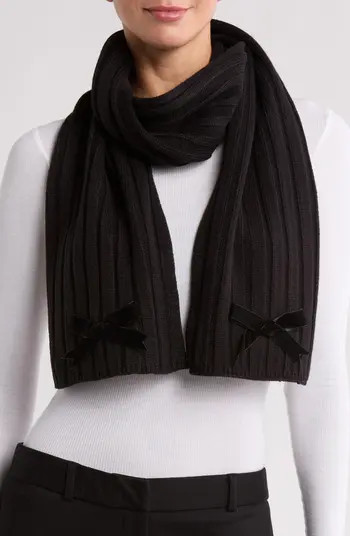 velvet bow knit scarf | Nordstrom Rack