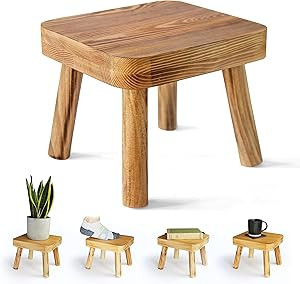 Eden Creations Small Wooden Stool, Plant Stand Indoor, Small Step Stool or Kids Stool - Ideal as ... | Amazon (UK)