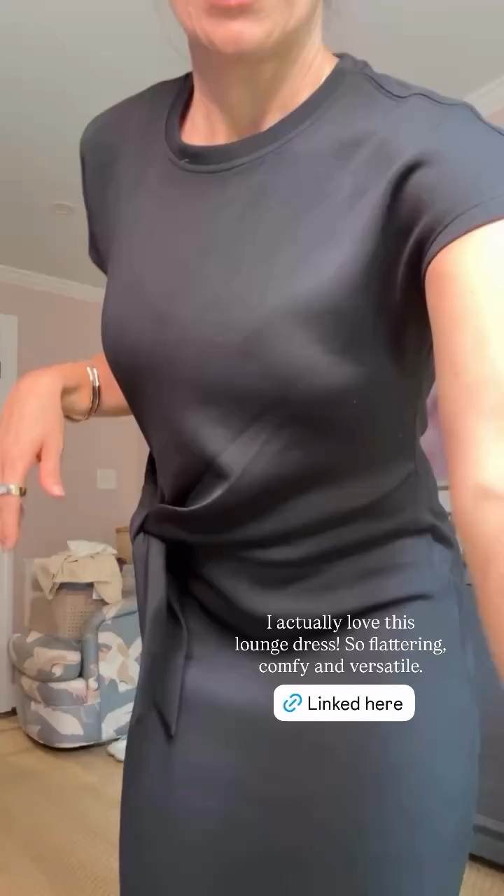I actually love this 
lounge dress! So flattering, comfy and versatile.