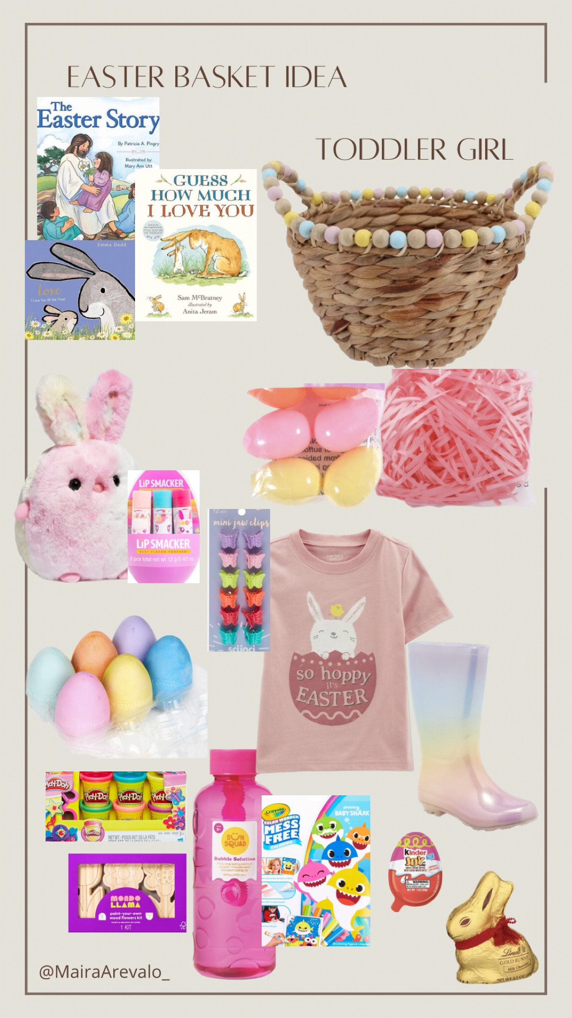 Toddler girl Easter basket idea. 

#LTKGiftGuide #LTKkids #LTKSeasonal