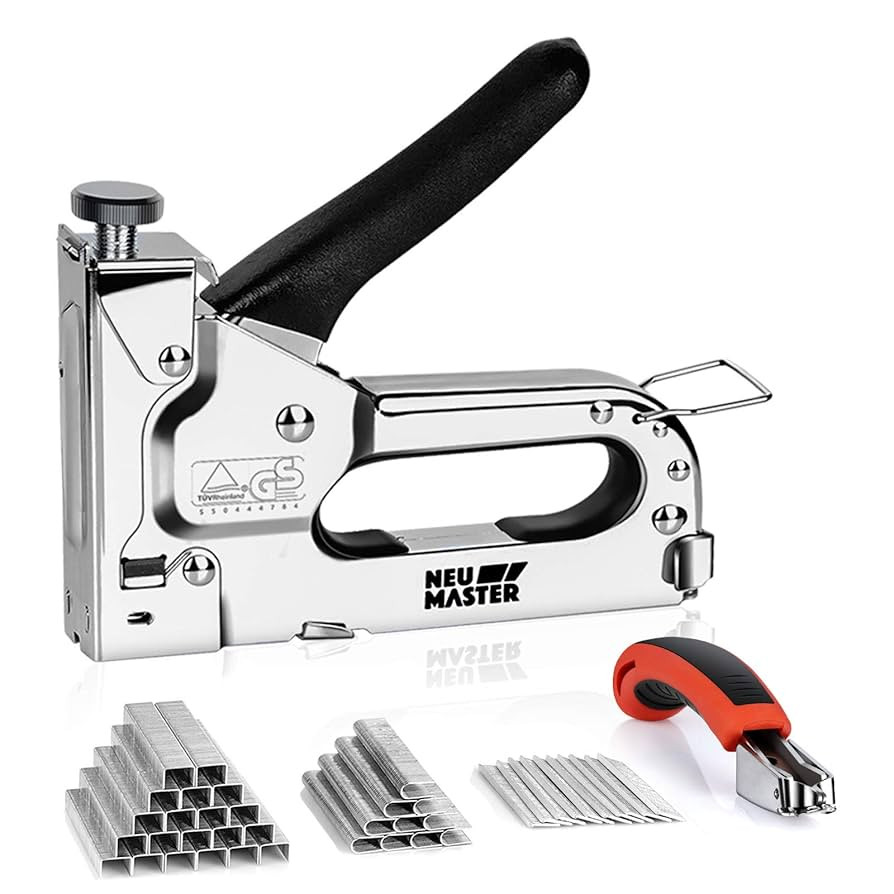 NEU MASTER 3 in 1 Staple Gun, Manual, Heavy Duty with Stapler Remover and 2000Pcs Staples for Uph... | Amazon (US)