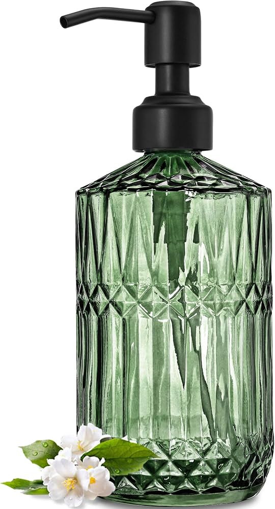 JASAI 18 Oz Green Soap Dispenser with Black Rust Proof Pump | Amazon (US)