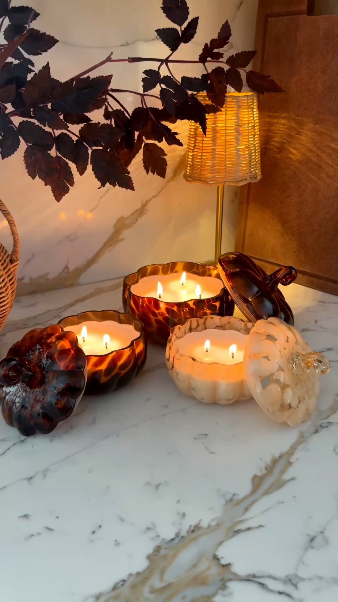 Walmart Fall candles. Obsessed with the tortoise shell pumpkin jar! The brown is perfect for Fall and I couldn’t help but pick up the white snickerdoodle scent too! 

Fall decor
Walmart 
Better homes and gardens 
Anthropologie
The gather candle
Pumpkin spice
Snickerdoodle 
Walmart candle 
Fall candles 
Fall
Autumn 
Cozy home 
Cottage 
Fall kitchen 
Home decor

#LTKHome #LTKSaleAlert #LTKSeasonal