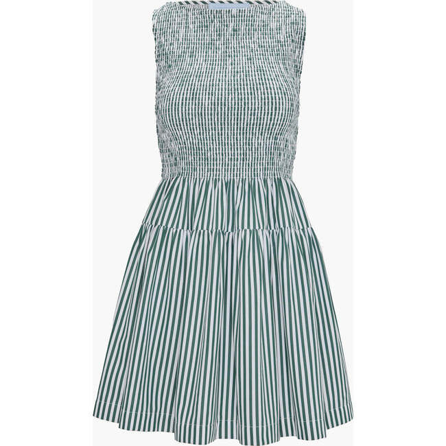 Hill House Home | The Cosima Mini Nap Dress, Green Stripe (Stripes, Size Large) | Maisonette | Maisonette