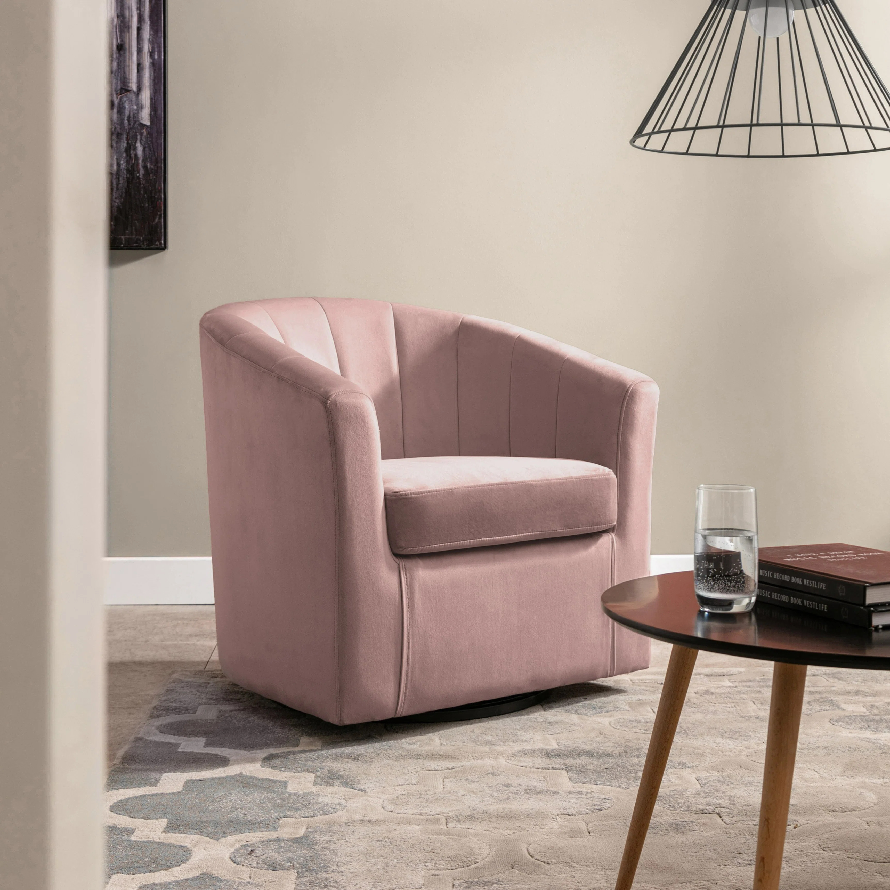 Coeur Velvet Swivel Barrel Chair | Wayfair North America