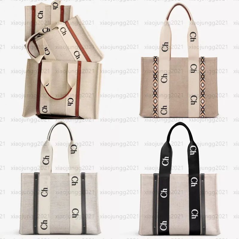 5A Women Handbags WOODY Tote Shopping Bag Luxury Designer Handbag Classic Canvas Fashion Raffia L... | DHGate