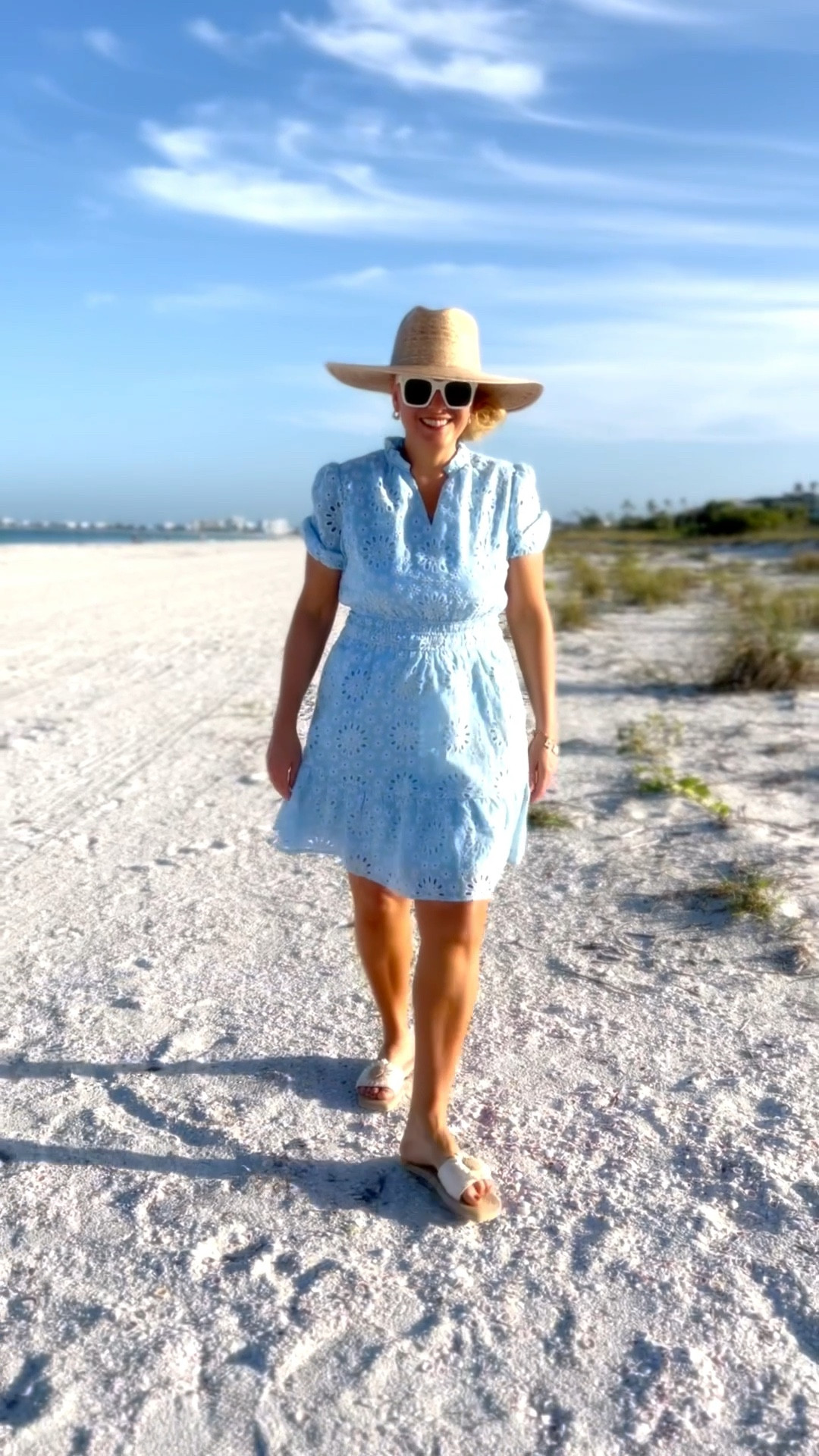 My blue and white eyelet dress is perfect for a beach resort or as a wedding guest!
Wearing a medium and fits true to size.

In love with these blue and white hoop earrings too. They look amazing with this amazon dress.

Don’t forget to add the straw hat, sandals and sunglasses to complete this beach resort look!

#LTKSeasonal #LTKOver40 #LTKSaleAlert #LTKMothersDay #LTKTravel #LTKgrwm #LTKootd #LTKMidsize #LTKSwim #LTKFestival #LTKvlog #LTKWedding