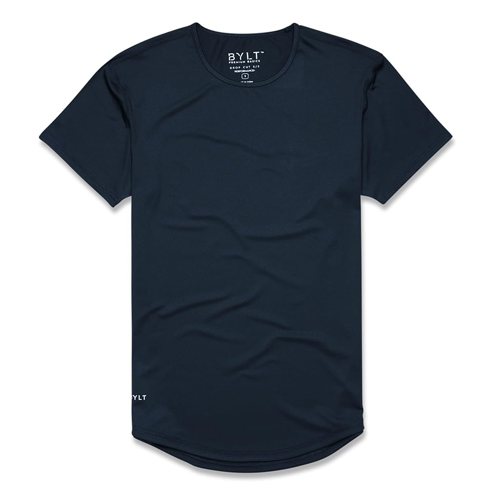 BYLT Performance Drop-Cut Men's T Shirt – Athletic Drop Cut Crewneck Tee – Moisture Wicking, ... | Amazon (US)