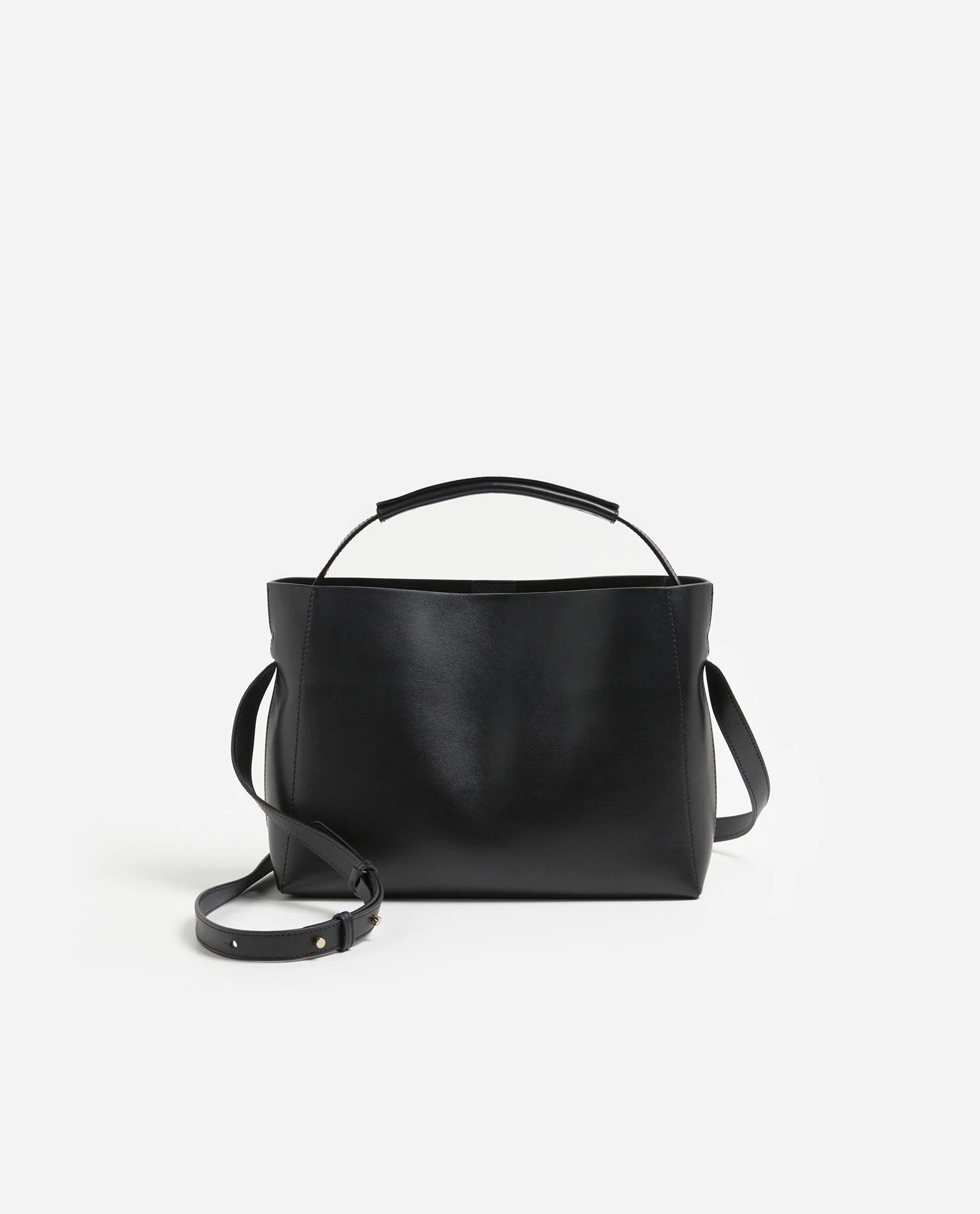 Hedda Midi Handbag Leather Black | Flattered