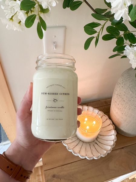 The new Sun Kissed Citrus from Antique Candle Co smells almost identical to volcano! It burns so well and fills the room! A favorite for this summer! Also, when you bundle you’ll save more $$. My code is SASSYBARN20

#LTKhome #LTKsalealert