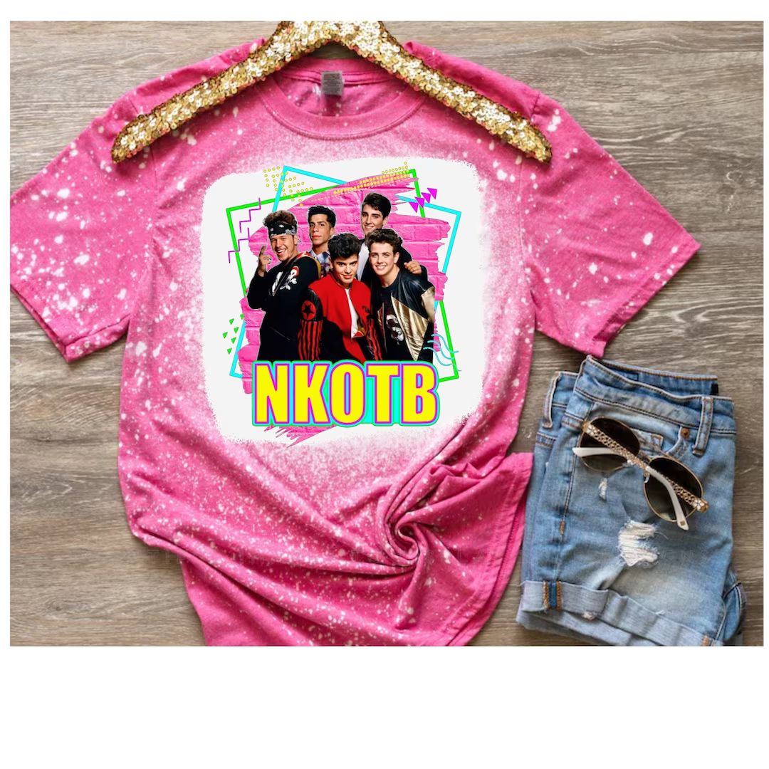 New Kids On The Block NKOTB Bleached Shirt Blockhead OOTD | Etsy (US)