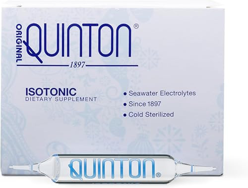 Quicksilver Scientific Original Quinton Isotonic Solution with Sea Water Minerals + Alpine Spring Water - Liquid Hydration, Electrolyte + Multi Minerals Supplement (30 Single Serving Vials) | Amazon (US)