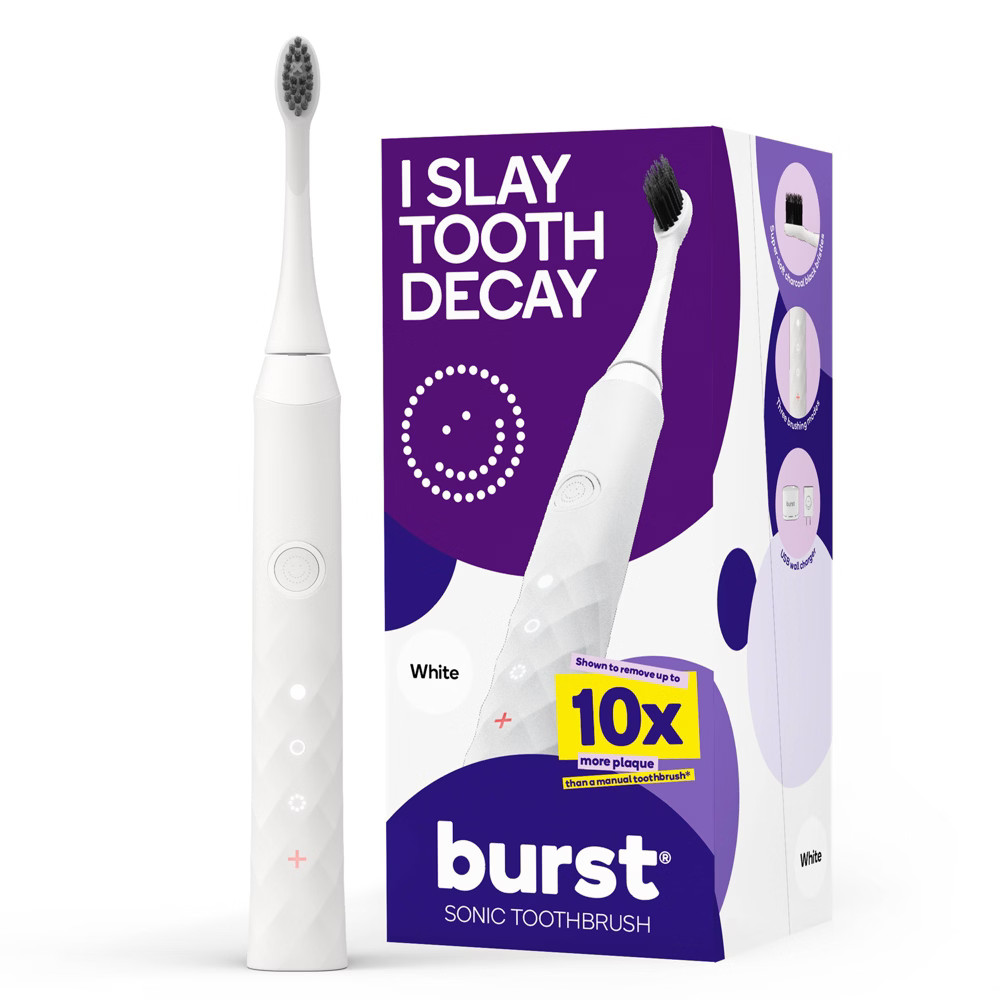 burst Sonic Rechargeable Electric Toothbrush - White | Target