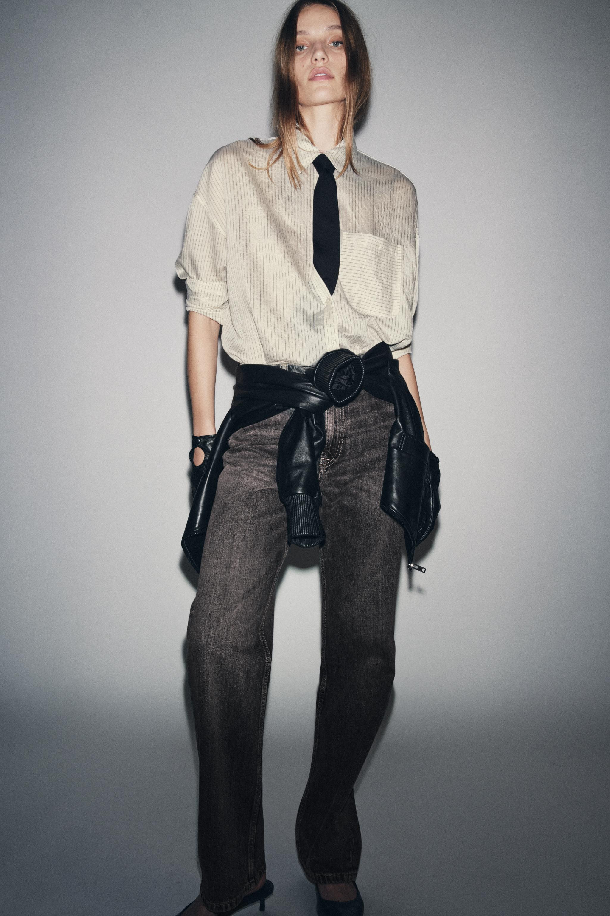 ZW COLLECTION HI-RISE STRAIGHT LEG JEANS | Zara US