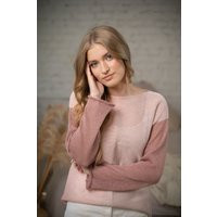 Ready To Ship, S Size Knit Linen Sweater - Pastel Pink Sheer Knitwear Top, Long Sleeve Summer Jumper, Blended Jersey For Women | Etsy (US)