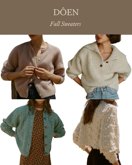 Some of my favorite fall cardigans from DÔEN #capsulewardrobe #fashion #buttondown #knit #sweater #lush #wool #Alpaca