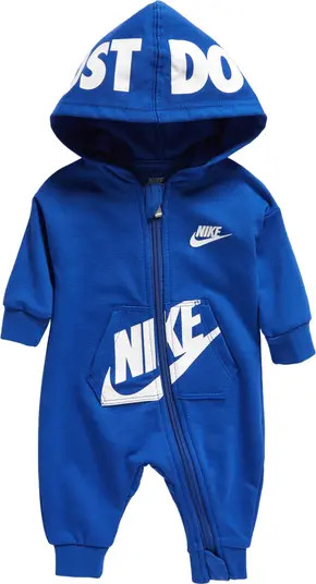 Hooded Cotton Blend Romper | Nordstrom