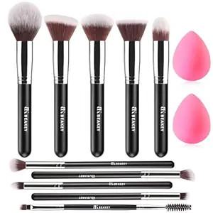 BEAKEY Makeup Brush Set Professional for Eye and Face, Blending Brush for Foundation, Eyeshadow, ... | Amazon (US)