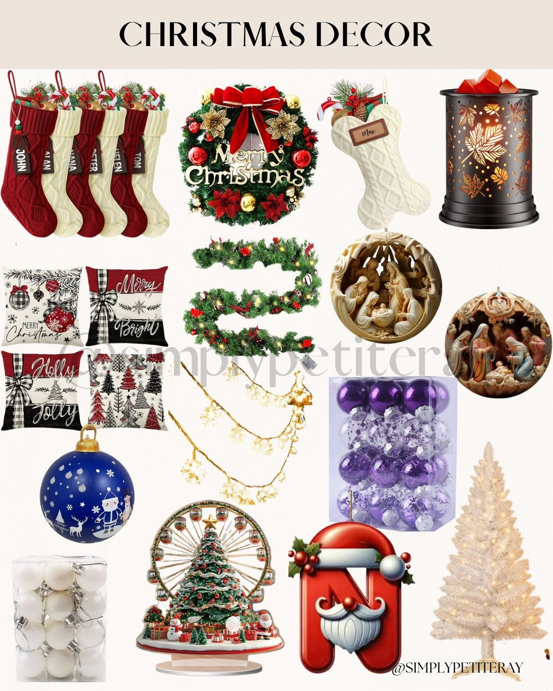 🎄 CHRISTMAS DECOR: Budget-Friendly Finds Under $25! 🎁

Deck the halls without emptying your wallet with this festive and affordable Christmas decor guide! ✨

We are obsessed with the must-have piece: the personalized knit Christmas stockings in classic red and cream, perfect for the whole family! This collection features a variety of charming holiday accents like a traditional green wreath with a red bow, fun buffalo plaid throw pillow covers, and festive mini fairy lights. Finish your holiday setup with a decorative white miniature Christmas tree and a novelty Santa plaque!

#ChristmasDecor
#HolidayDecor
#Under25
#AffordableDecor
#BudgetHoliday
#LTKHoliday
#ChristmasStockings
#ChristmasWreath
#FairyLights
#HolidayPillows
#MiniChristmasTree
#FestiveHome
#CheapDecor
#HolidayInspo
#HomeFinds


#LTKHoliday #LTKFindsUnder50 #LTKHome