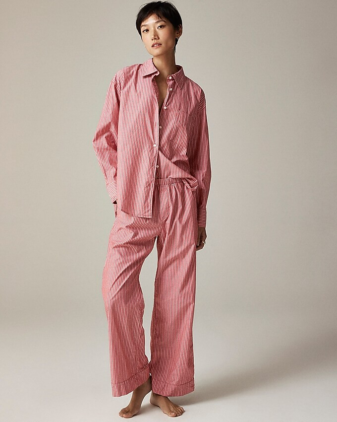 Relaxed pajama pant set in cotton poplin | J. Crew US