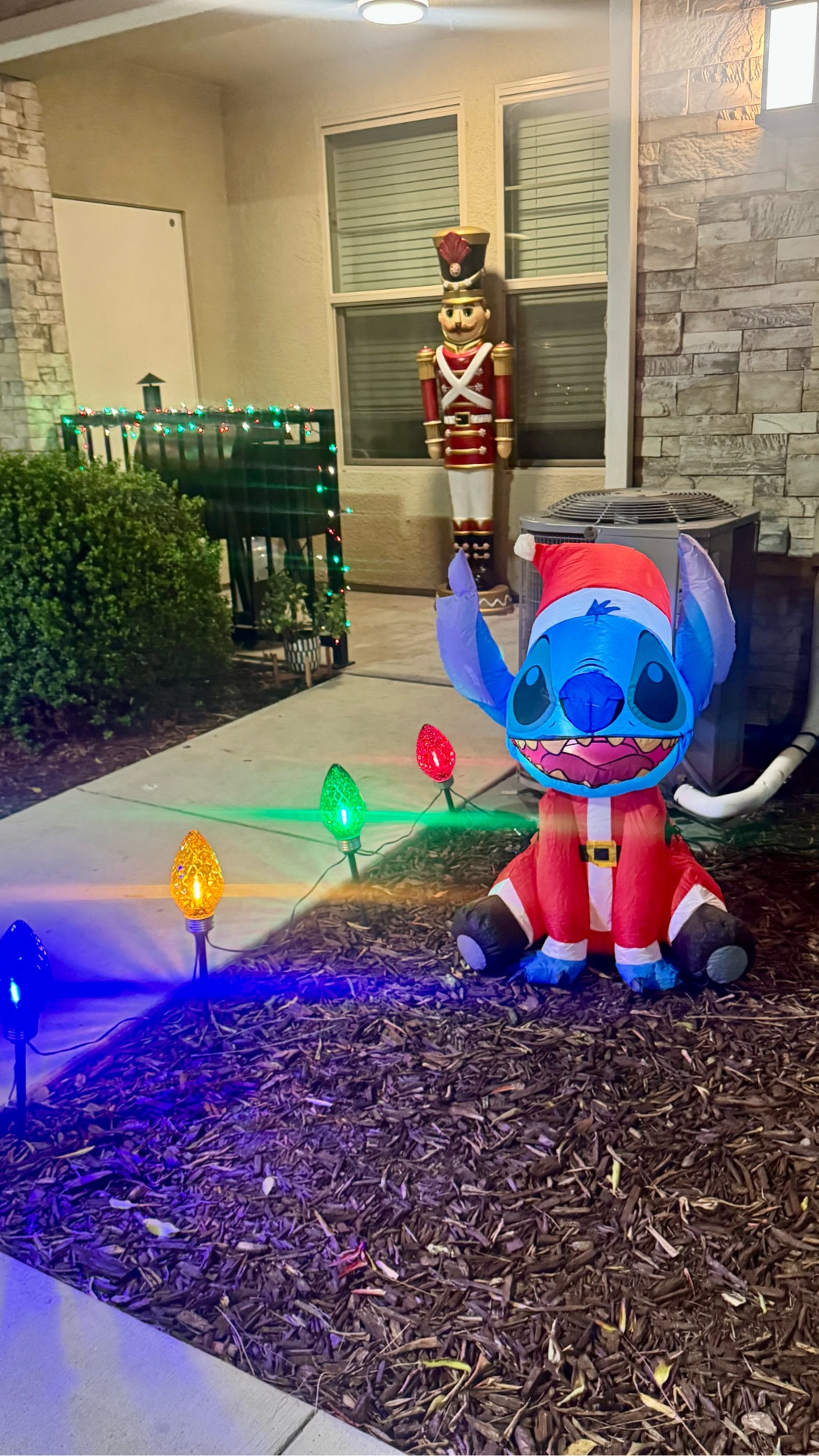 Our little outdoor Christmas decor set up. The inflatable Santa Stitch is a must have! It’s so cuute, all the kids passing by shouting his name. 

#LTKHome #LTKdayinmylife #LTKHoliday