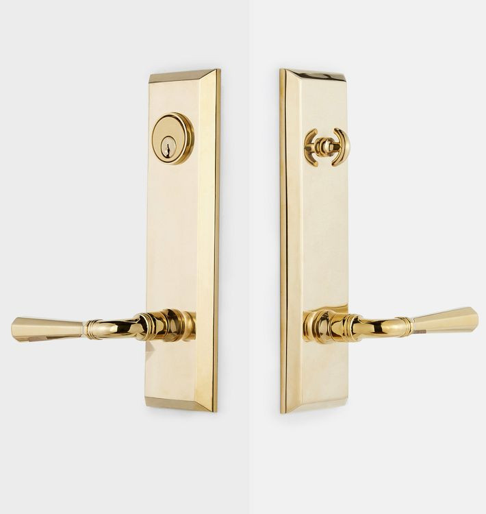 Putman Octagonal Lever / Lever Exterior Door Hardware Tube Latch Set | Rejuvenation