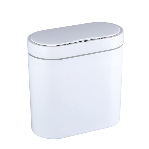 ELPHECO Bathroom Trash Can, 2.5 Gallon Waterproof Motion Sensor Small Trash Can with Lids, 9.5 Li... | Amazon (US)