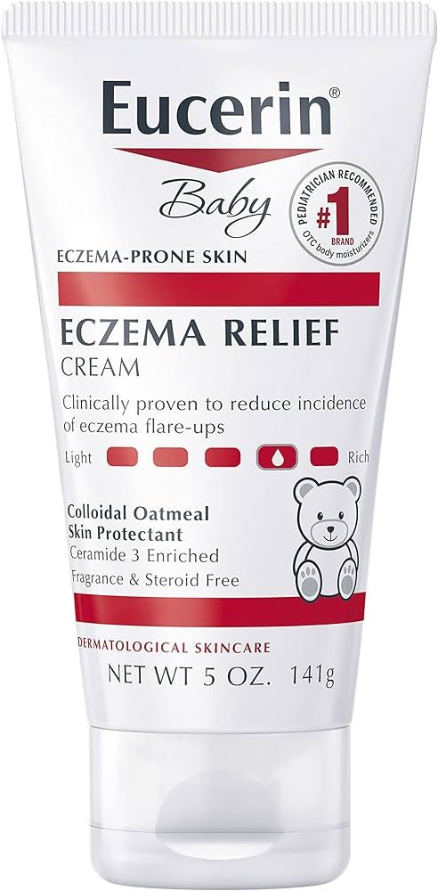 Eucerin Baby Eczema Relief Body Cream - Steroid & Fragrance Free for 3+ Months of Age - 5 oz. Tub... | Amazon (US)