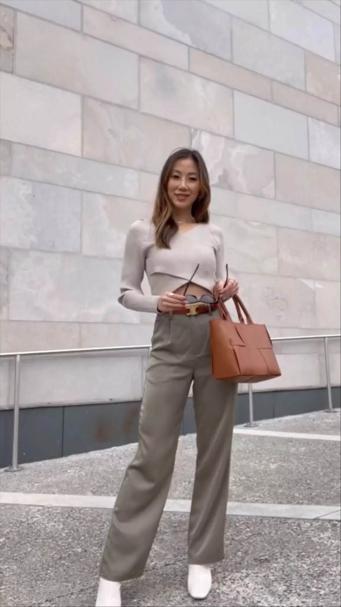 3 trousers cropped white jacket workwear look louis vuitton neverfull  nordstrom YESMISSY - YesMissy