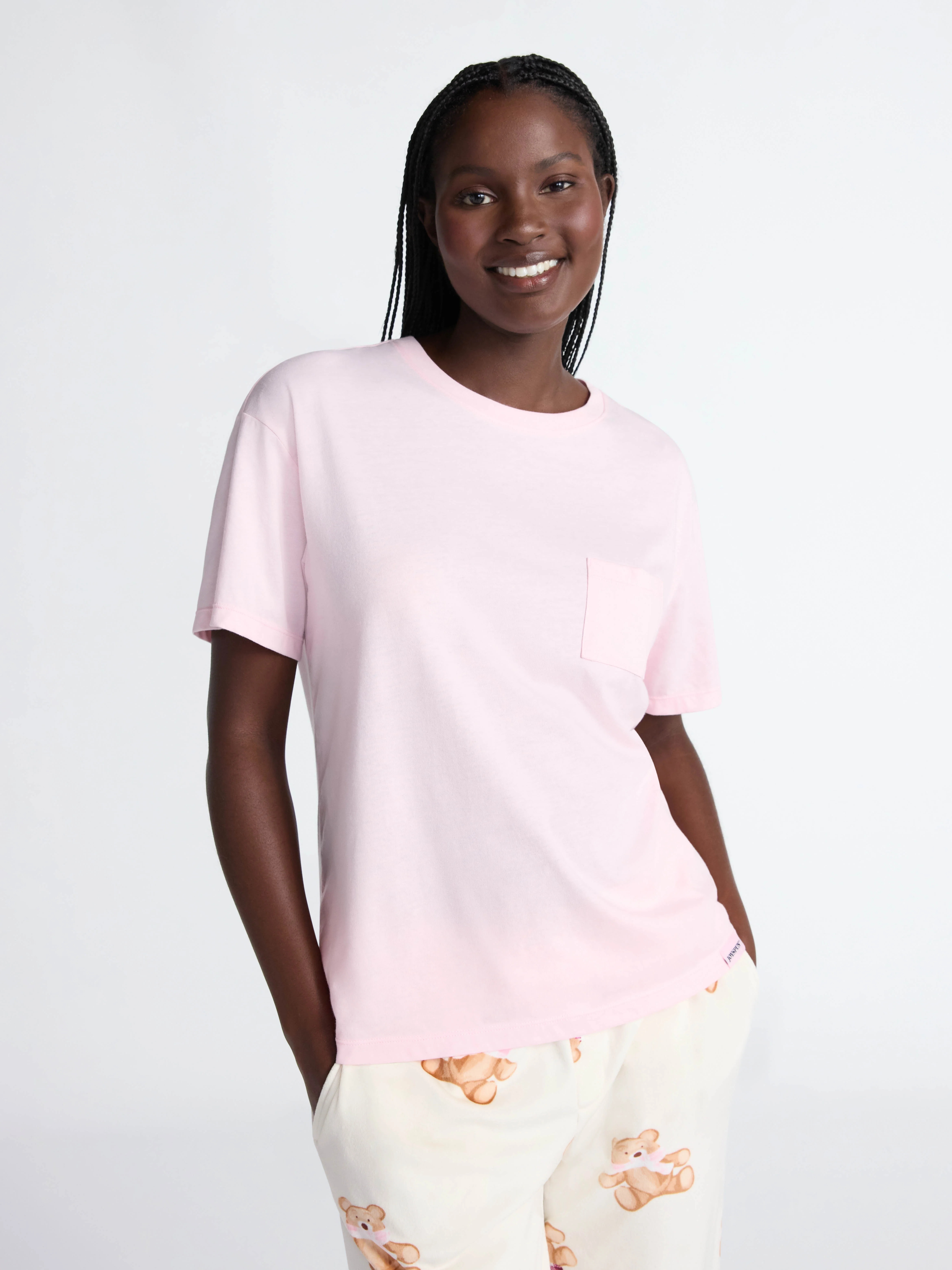 Joyspun Women's Sleep Tee with Short Sleeves, Sizes XS-3X | Walmart (US)