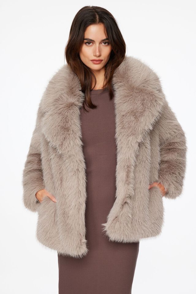 Faux Fur Coat For Women In Long Hair