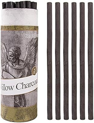 Artist Willow Vine Sketch Charcoal Sticks, Approx. 7-9mm Dia, Pack of 25 | Amazon (US)