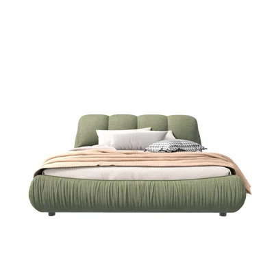 Elegant King Platform Bed With Upholstery, Solid Wood Slats, Fits Multiple Mattress Heights, No Box Spring Luxury Size Build, Padded , For A Luxurious | Wayfair North America