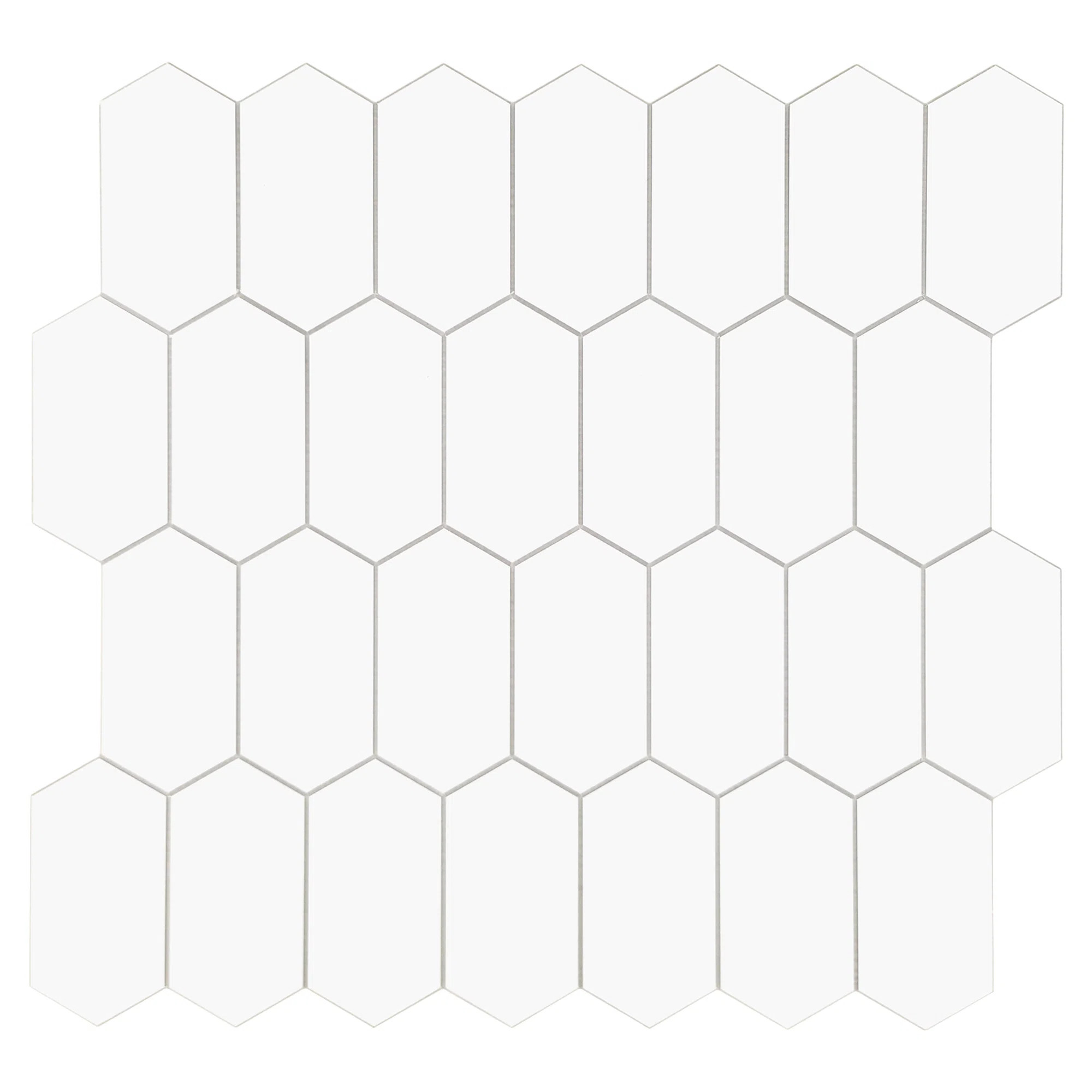 11.5'' W x 12'' L Stone Composite Long Hexagon Peel and Stick Mosaic Tile | Wayfair North America