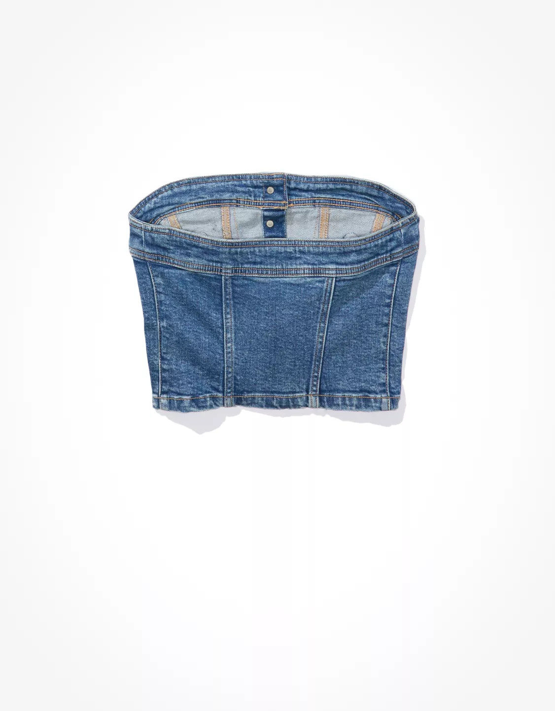 AE Cropped Denim Tube Top | American Eagle Outfitters (US & CA)