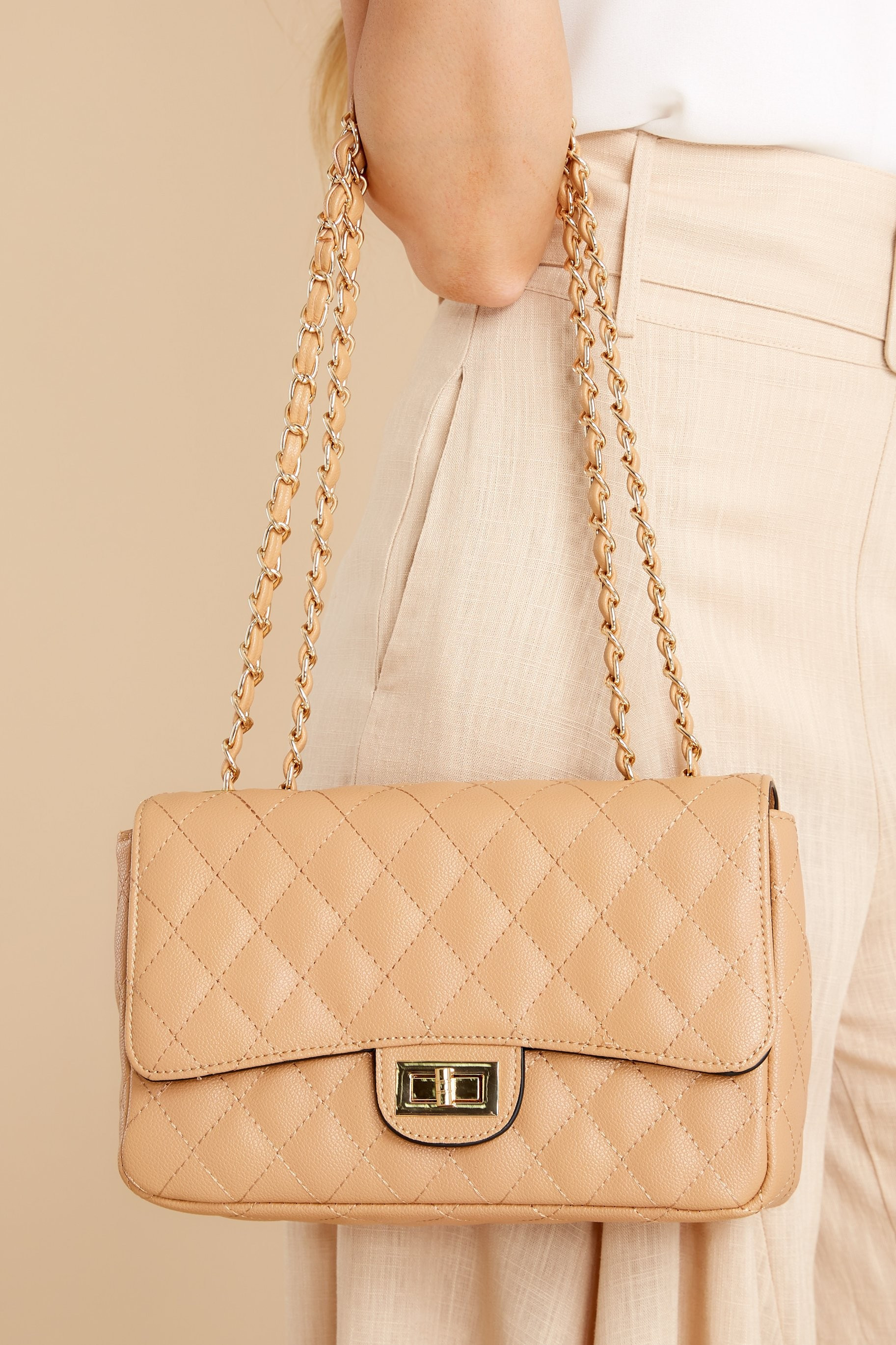 Look No Further Light Camel Bag | Red Dress 