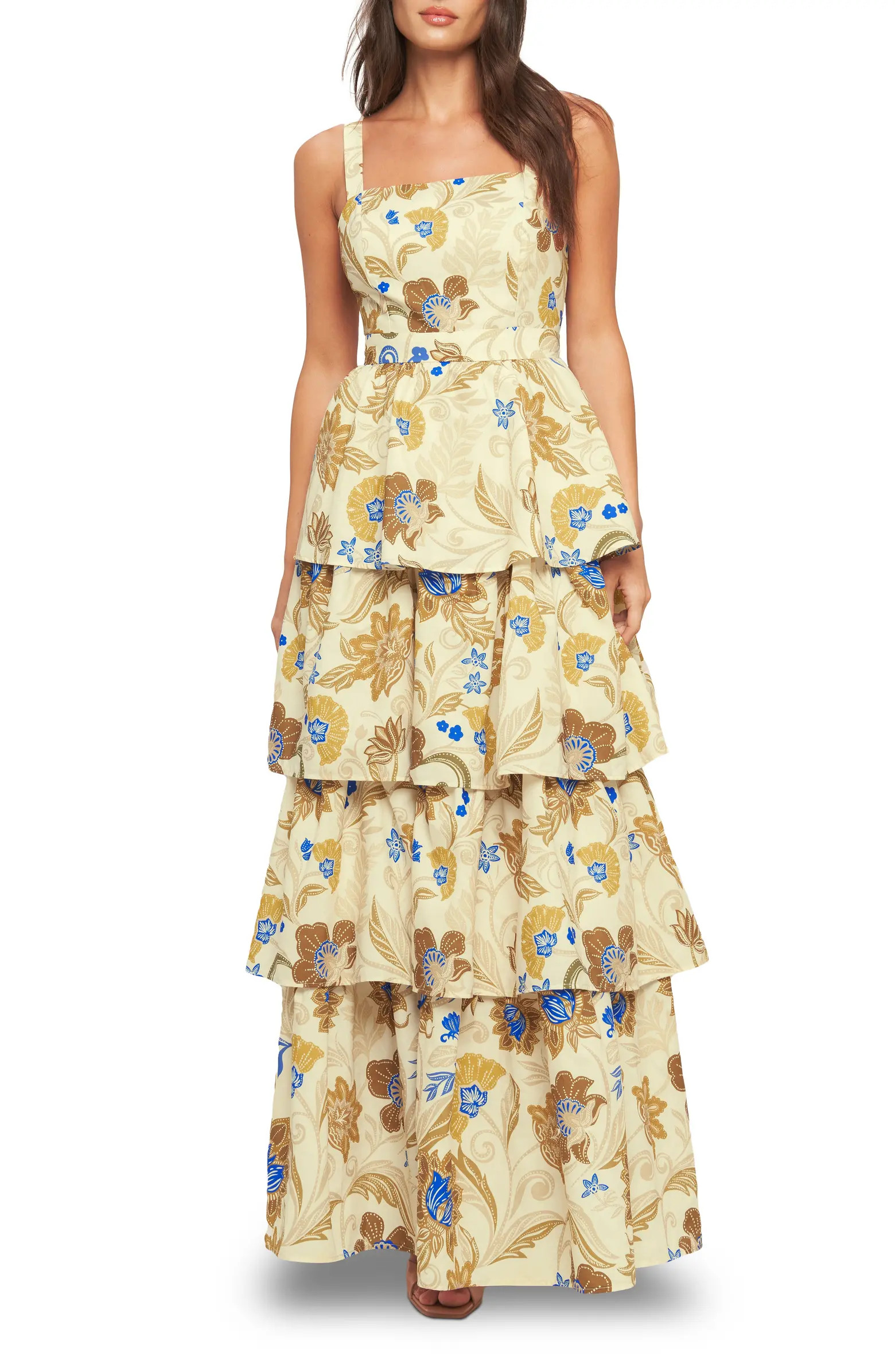 Tiered Ruffle Print Maxi Dress | Nordstrom Rack