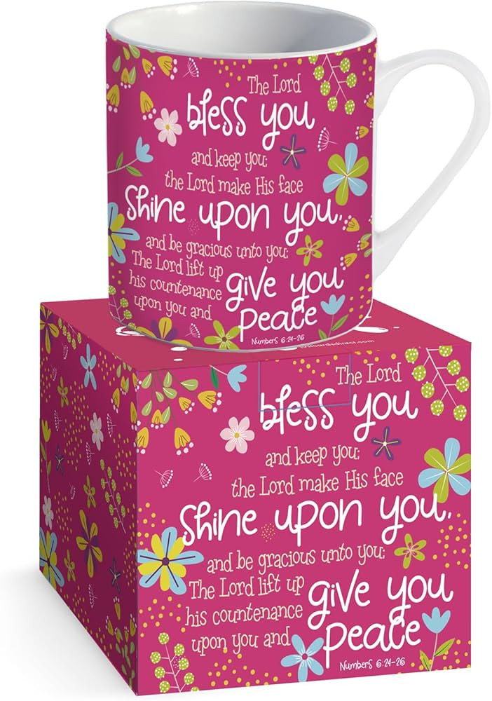 Christian Mug with Gift Box, 12 oz, Bless you (pink), with Bible verse Numbers 6:24-26. These Rel... | Amazon (US)