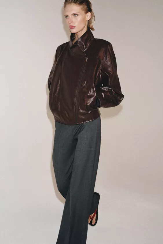 ZW COLLECTION FAUX LEATHER JACKET | Zara US