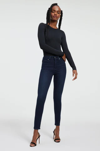 Good Legs Cropped Skinny Jeans Blue224 High Rise Skinny Jeans, Size 8 | Good American